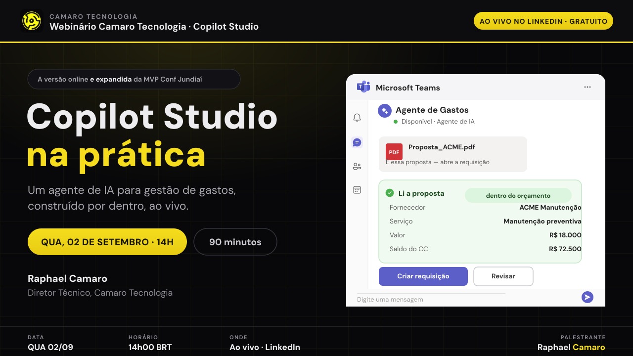 Copilot Studio na prática: um agente de IA para gestão de gastos
